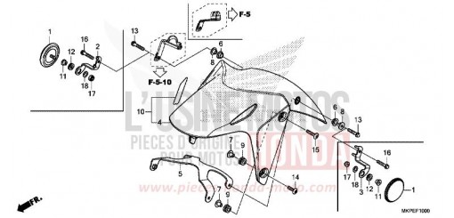 FRONT FENDER (CB500FK,CB500FAK/L/M) CB500FAK de 2019